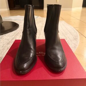 Salvatore Ferragamo Sleek Black Ankle Boots